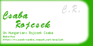 csaba rojcsek business card